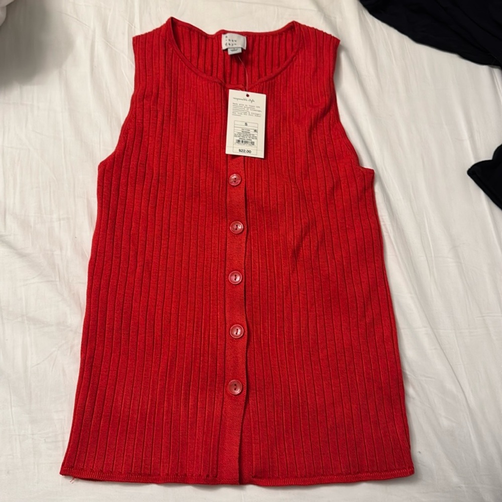 Women’s Target Red Sweater Tank NWT
